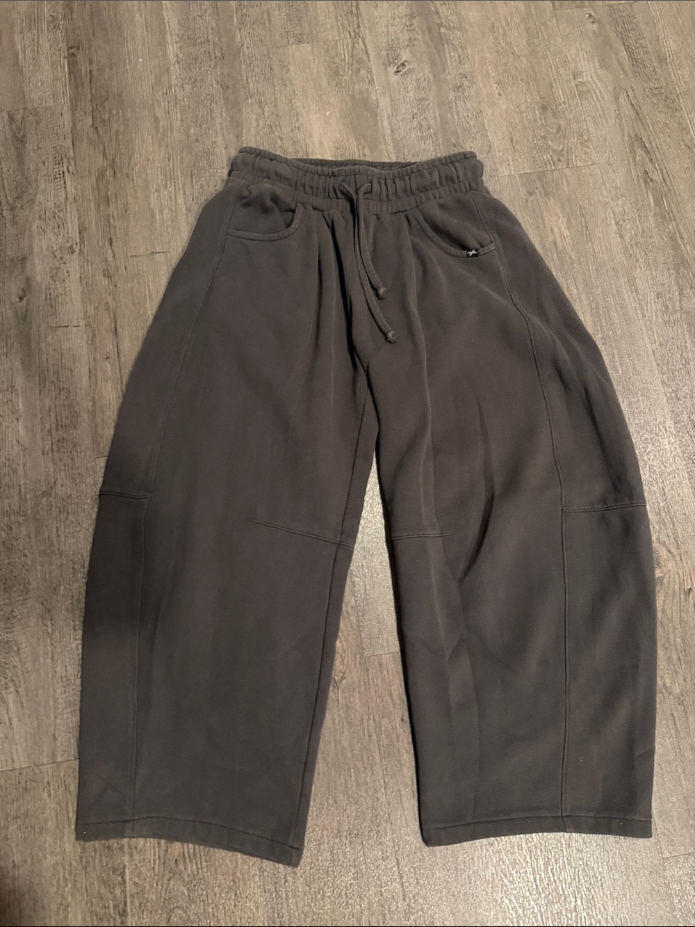 Urban Outfitter Barrel-Leg Track Pants - Charcoal
